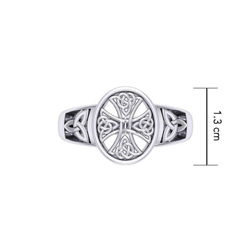 Celtic Cross Silver Ring TRI2292 - Jewelry